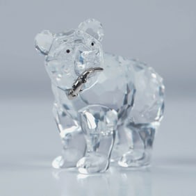 Swarovski Crystal Figurine, Grizzly Cub with Box