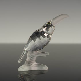 Swarovski Crystal Figurine, Toucan on Branch