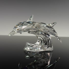 Swarovski Crystal Dolphins Figurine, Lead Me