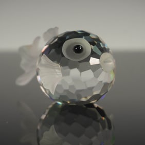 Swarovski Crystal Large Blowfish Figurine