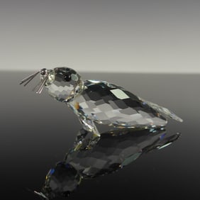 Swarovski Seal Large Figurine Version 2 with Silver Whiskers