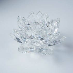Swarovski Crystal Waterlily Candleholder with Box