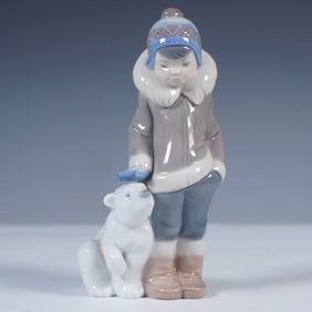 Boy with Polar Bear No. 5238 - Lladro Porcelain Figurine