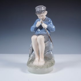 Royal Copenhagen Porcelain Figurine, Shepherd Boy Cutting a Stick 905