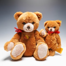 2pc Steiff Plush Teddy Bears, Petsy