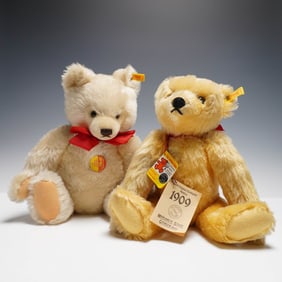 2pc Steiff Original Replica Mohair Teddy Bears