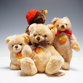 4pc Steiff Bear Lot with Three Jointed Bears