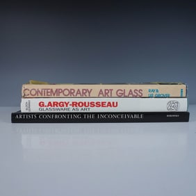 3pc Collection on Art Glass Books