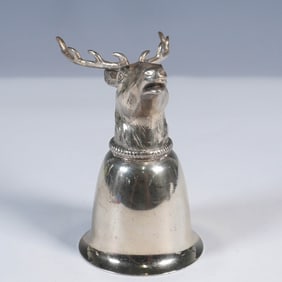 Silver-Plated Stag Stirrup Cup