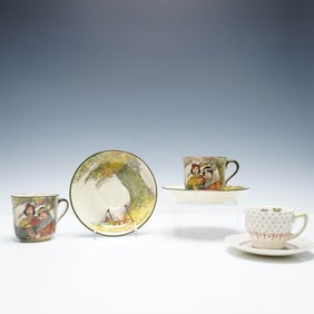 Royal Doulton Cup and Saucer Set 6pc – Robin Hood and Grantham D5477