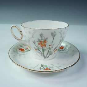 Shelley China Cup and Saucer, Wild Flowers Henley Shape