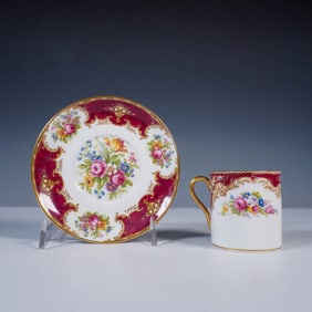 Shelley Fine Bone China Regal Demitasse Cup and Duchess Saucer Set