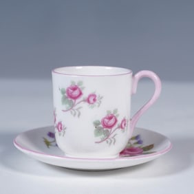 Shelley Fine Bone China Rose Spray Toy Cup and Saucer