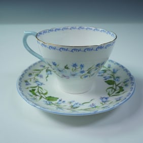 Shelley Fine China Teacup and Saucer, Harebell