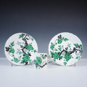 3pc Shelley Fine Bone China Ovington Cup and Plate Set