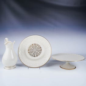 3pc Lenox Ivory Porcelain Tableware Set