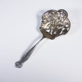Sterling Silver Pierced Serving Spoon
