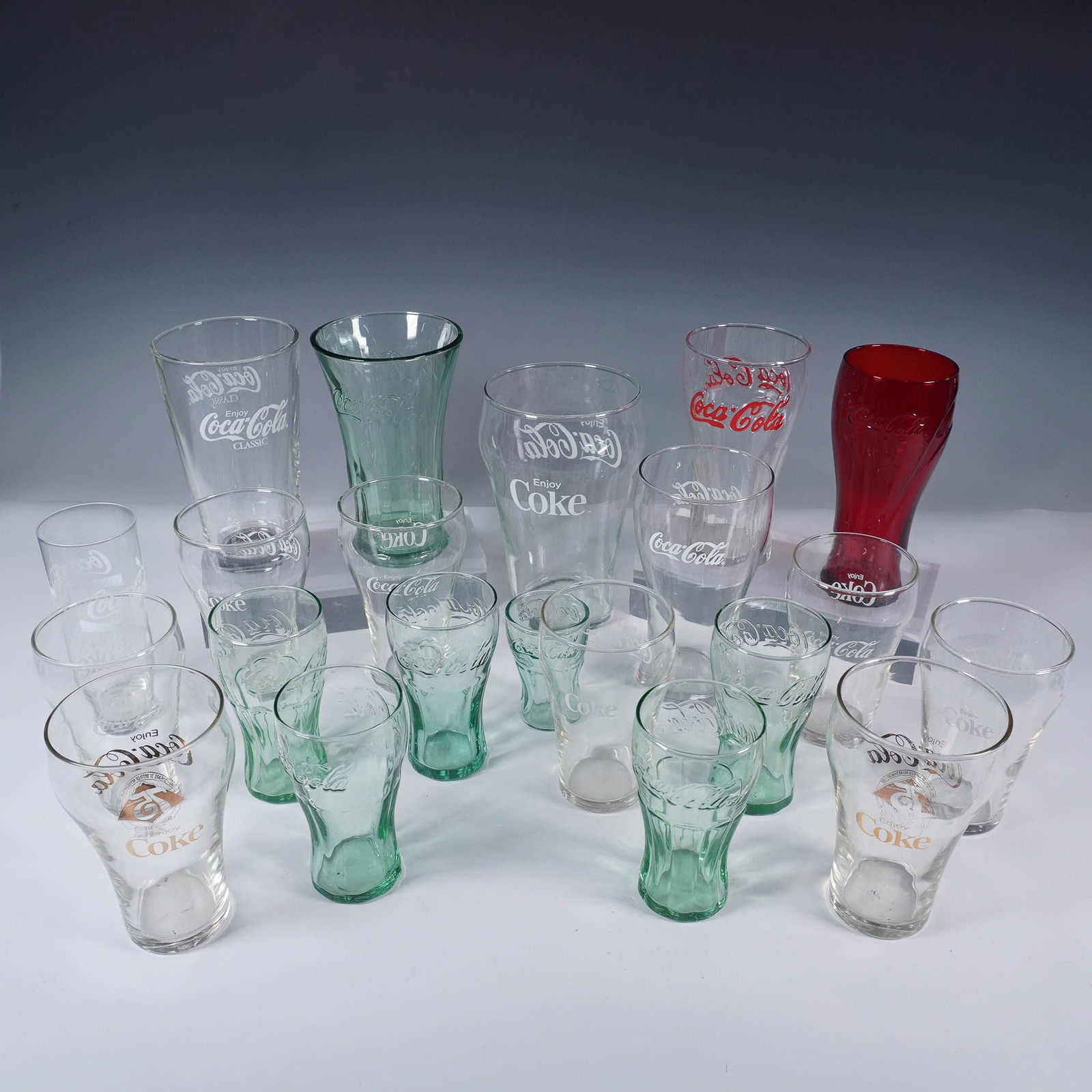 21pc Vintage Coca-Cola Glasses Assortment (1 of 7)