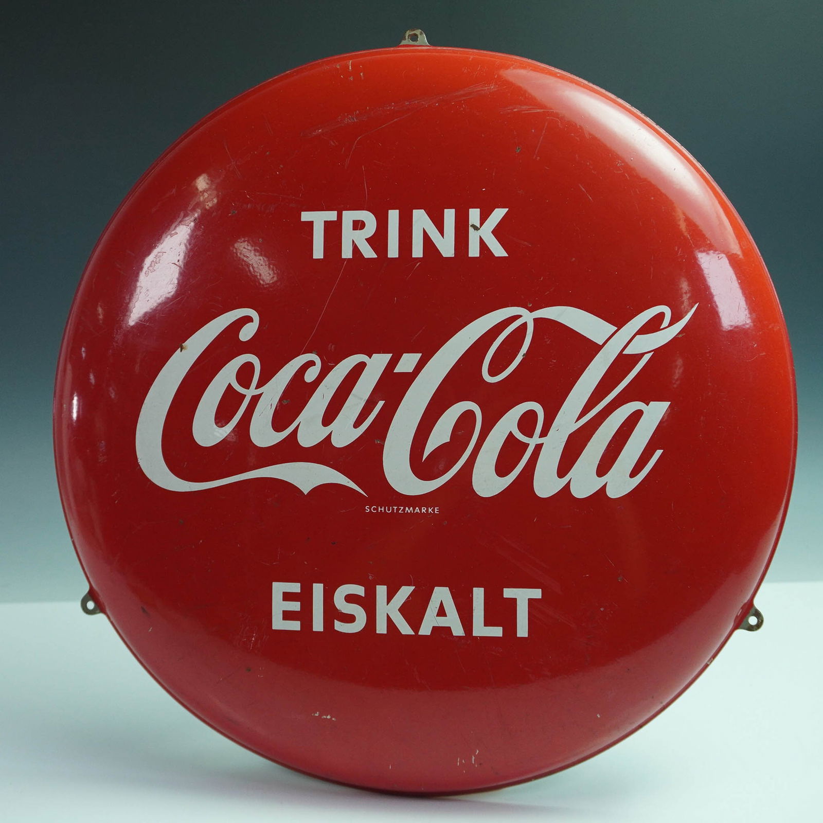 Coca-Cola German Metal Button Advertisement Sign (1 of 3)