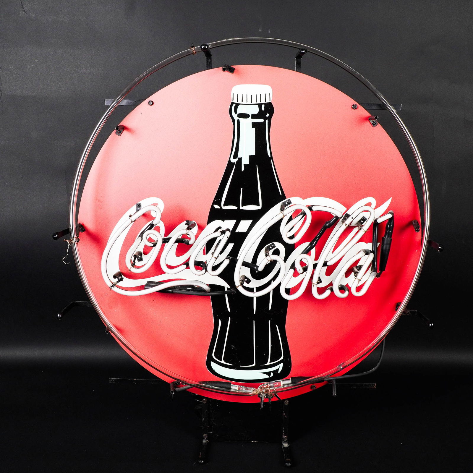 Coca-Cola Neon Round Advertising Sign (1 of 3)