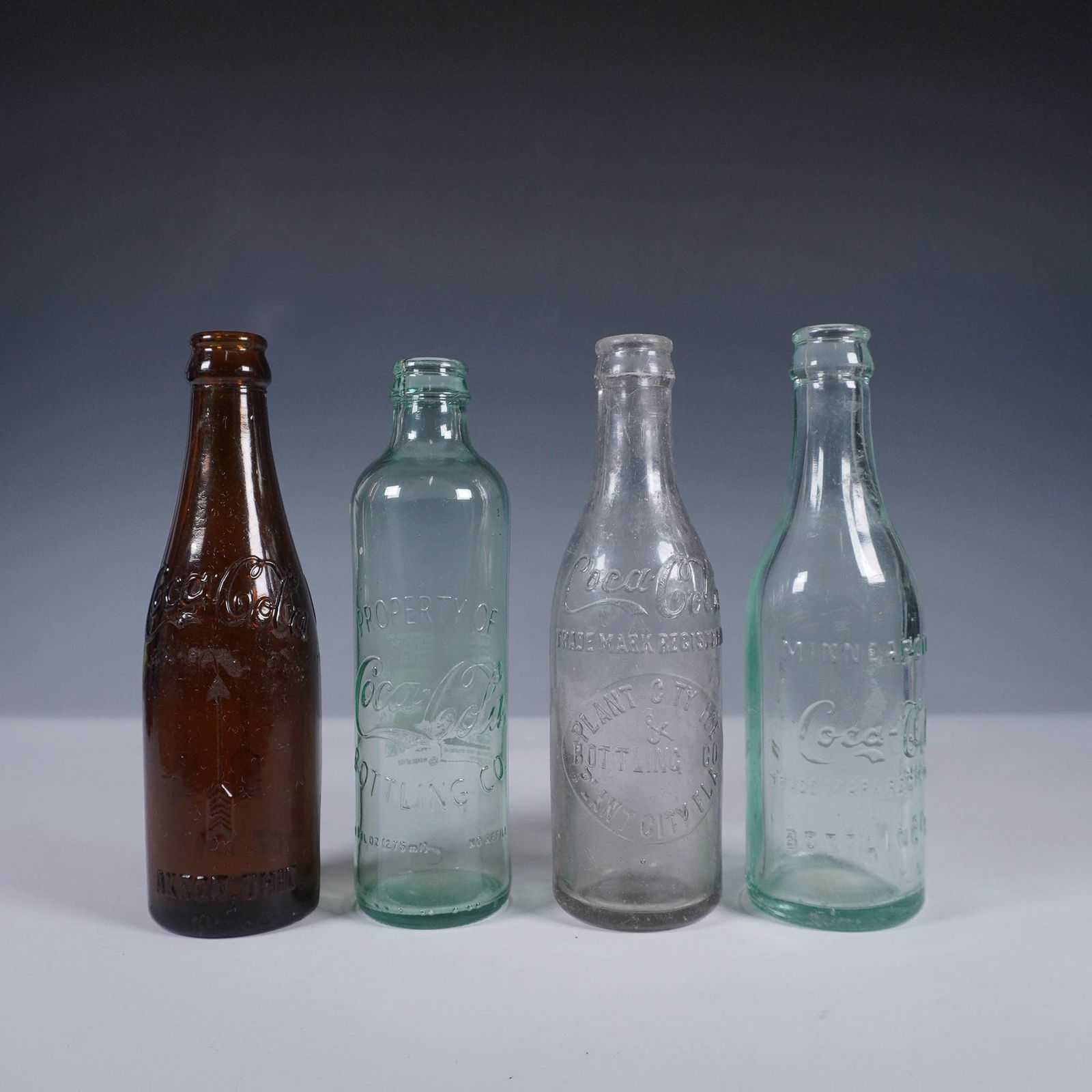 4pc Coca-Cola Bottling Glass Bottles, Various Cities (1 of 3)