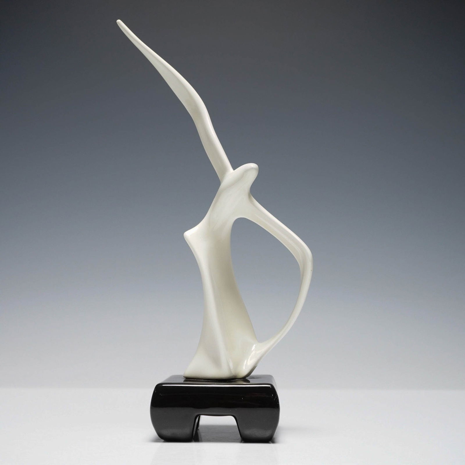 Midcentury Modern Ceramic Figurine on Base (1 of 3)