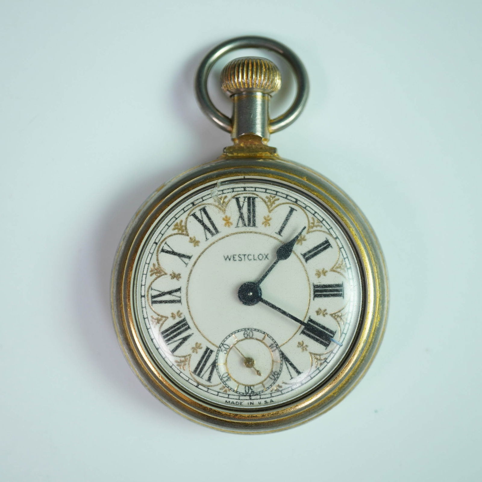 Westclox Pocket Watch with Locomotive Engraving (1 of 3)