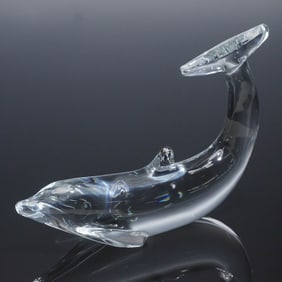 Baccarat Crystal Dolphin Figurine
