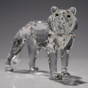 Swarovski Crystal Figurine, Tiger with Original Box
