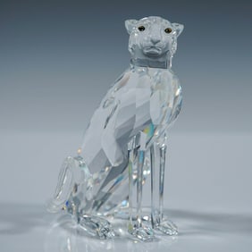 Swarovski Crystal Figurine, Cheeta with High Tail