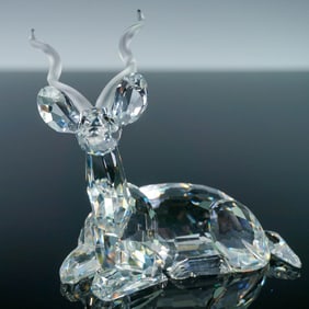 Swarovski Crystal Figurine, Kudu with Mirror