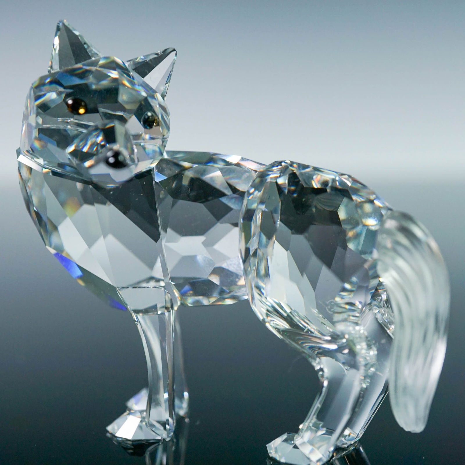Swarovski Crystal Figurine, Wolf with Mirror (1 of 5)