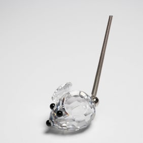 Swarovski Crystal Mouse Mini Figurine with Metal Tail Figurine