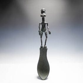 African Igbo Bronze Metal Spoon Sculpture