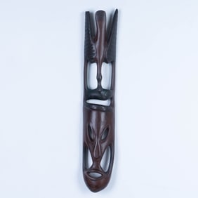 African Carved Wood Ceremonial Mask