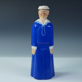 Robj Paris Porcelain Flask, Les Trois Matelots Sailor