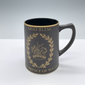 Wedgwood Black Basalt H.R.H. The Prince of Wales Tankard