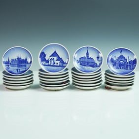 26pc Royal Copenhagen Miniature Landmark Plates 2010