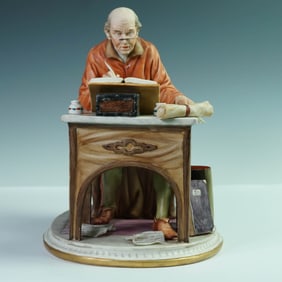 Capodimonte Porcelain Figurine, The Writer