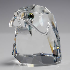 Swarovski Crystal Figurine, Falcon Head