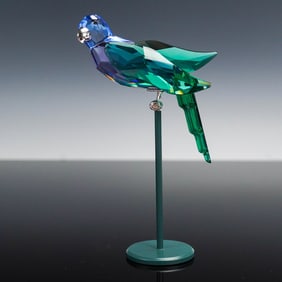 Swarovski Crystal Figurine, Paradise Bird Baracoa with Stand