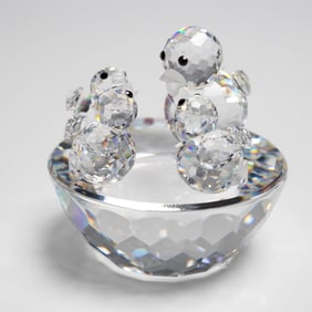 Swarovski Crystal Figurine, Birds Nest