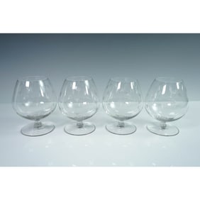 4pc Star and Dot Etched Brandy Glasses
