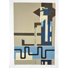 Lee Adler (American 1934) Modern Collage 1, Signed