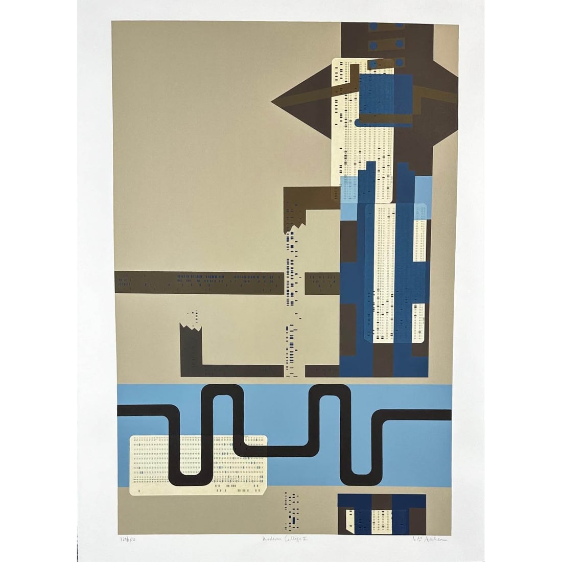 Lee Adler (American 1934) Modern Collage 1, Signed (1 of 5)