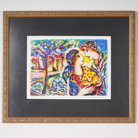 Zamy Steynovitz, Serigraph on Paper, Passionate Gaze, Signed