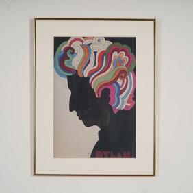 Milton Glaser (Aft.) Framed Psychedelic Art Poster, Bob Dylan