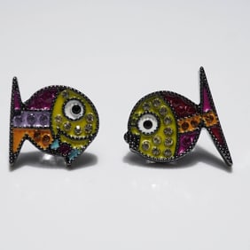 BRITTO's Jewelry Collection Fish Earrings by Orianne Collins