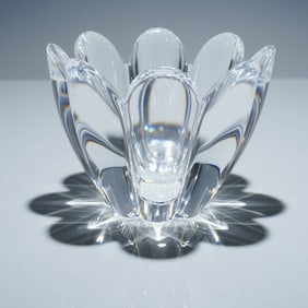 Orrefors by Jan Johansson Clear Crystal Vase, Mayflower