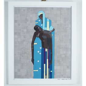 Fabrizio Cruz, Color Serigraph on Paper, Piety, Signed